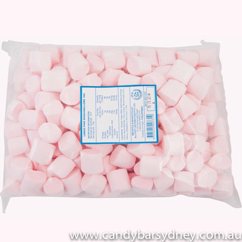 Large Pink Marshmallows 1kg Candy Bar Sydney